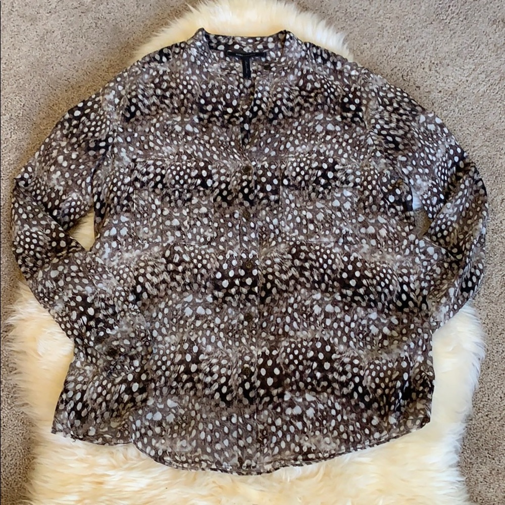 BCBG print blouse, small